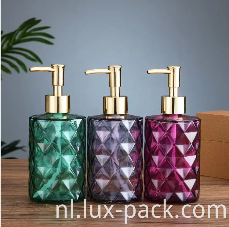 Groothandel aangepaste glas vloeistof Hand Hand Soap Dispenser -fles